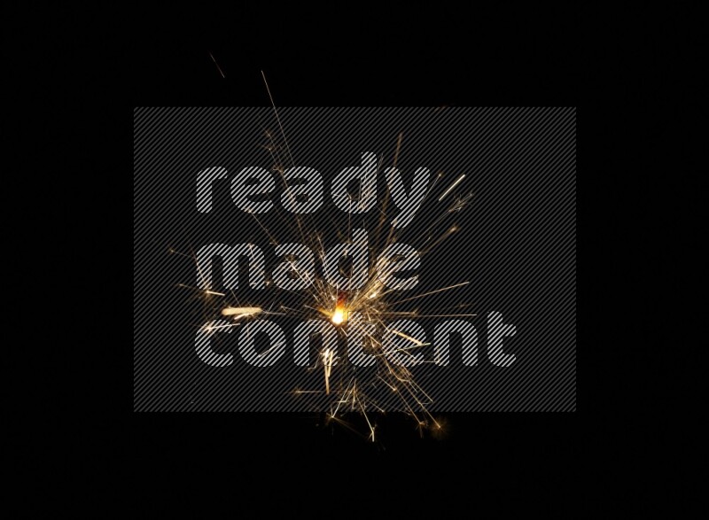 Sparkler candle isolated on black background