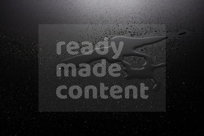 water drops, and droplets on black background