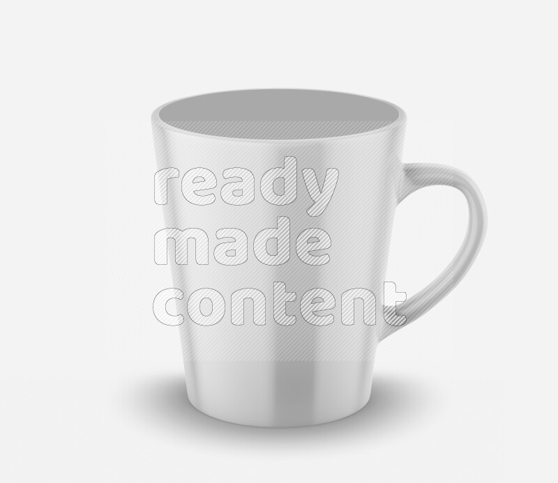 Ceramic glossy mug mockup isolated on white background 3d rendering
