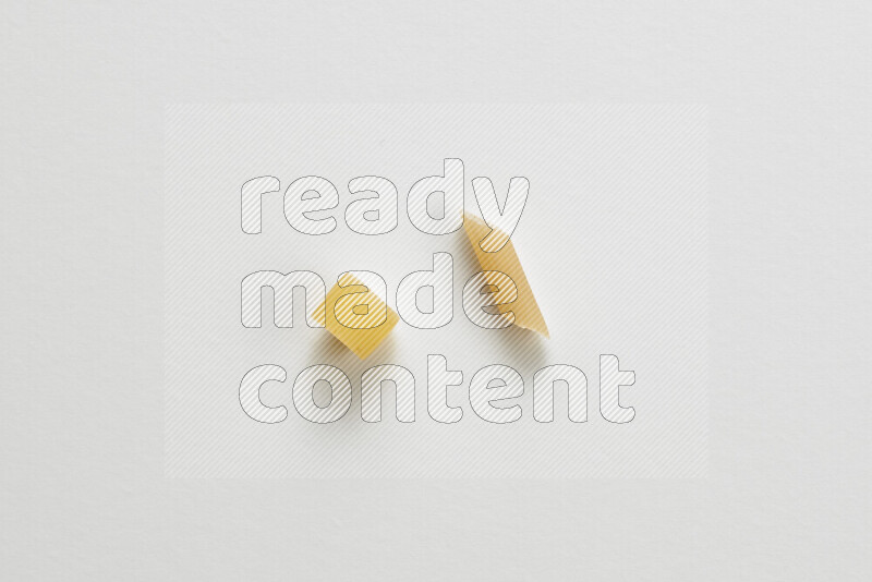 Different pasta types on white background