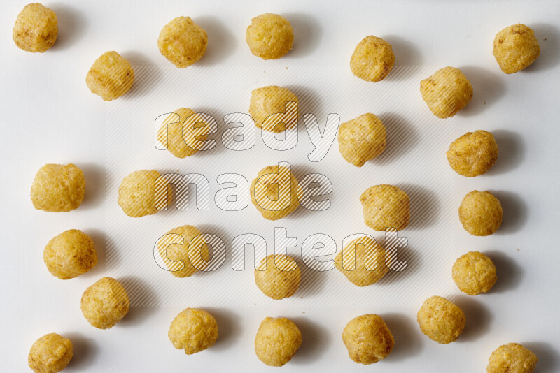 Puffs snacks on white background