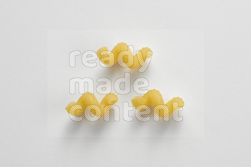 Twist pasta on white background