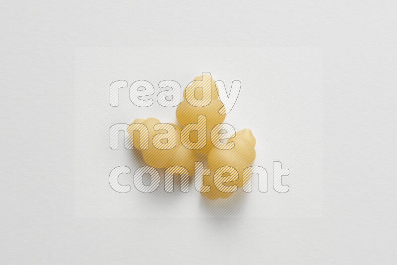 Snails pasta on white background