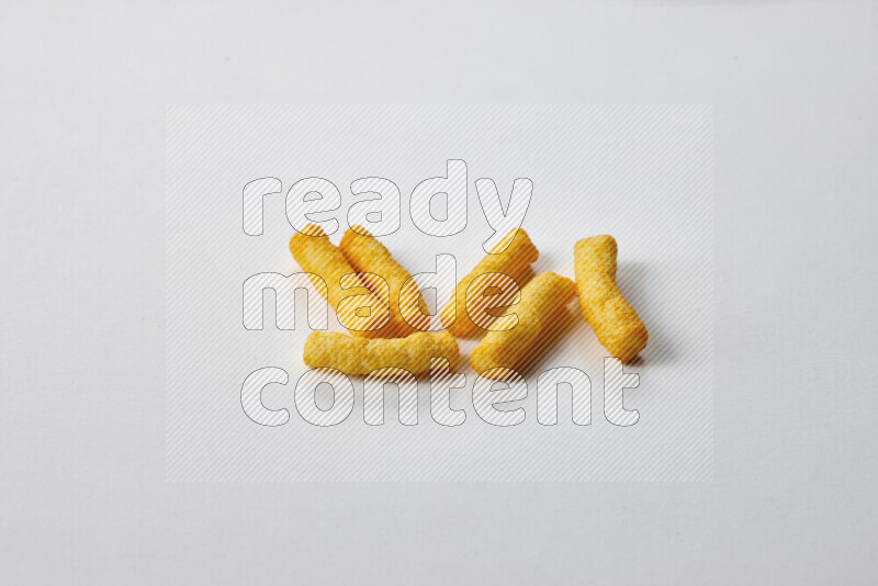 Puffs snacks on white background