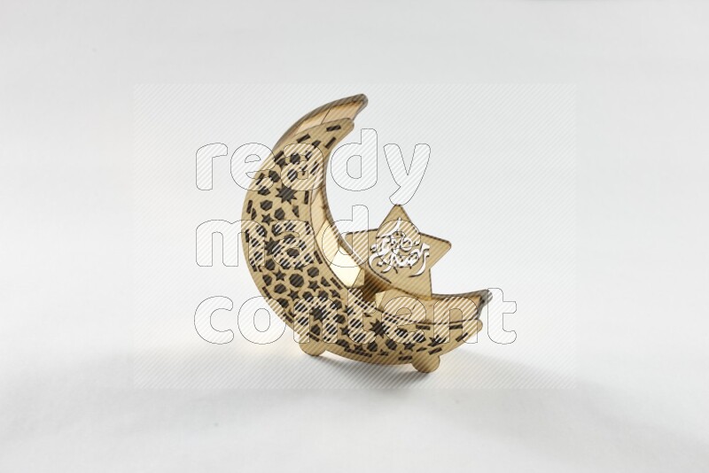 A ramadan lantern placed on white background