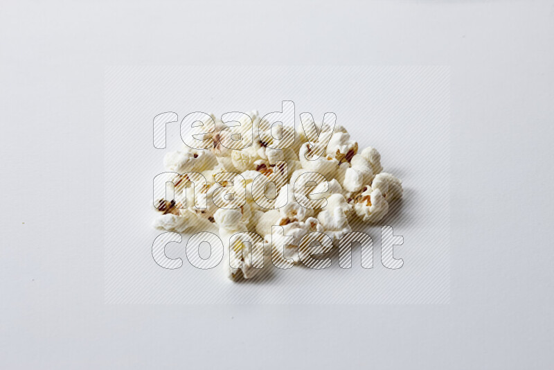 Popcorn snacks on white background