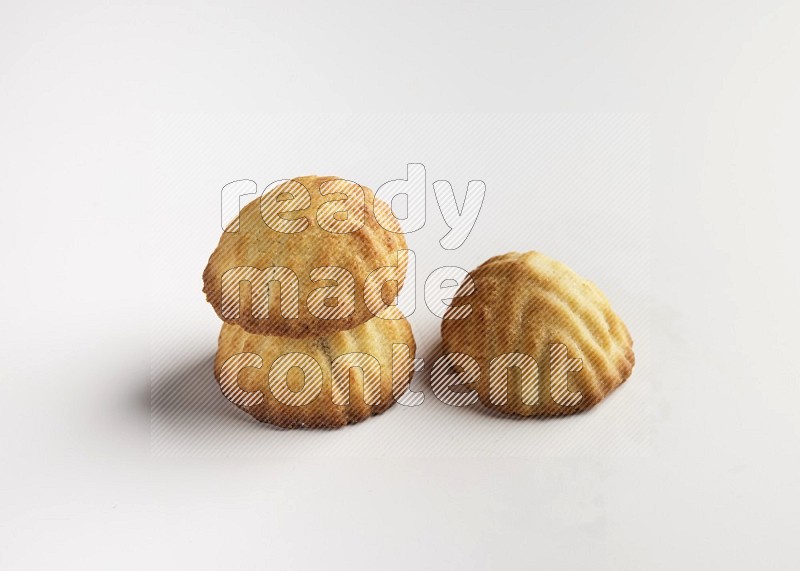 Three Pieces of Maamoul direct on white background