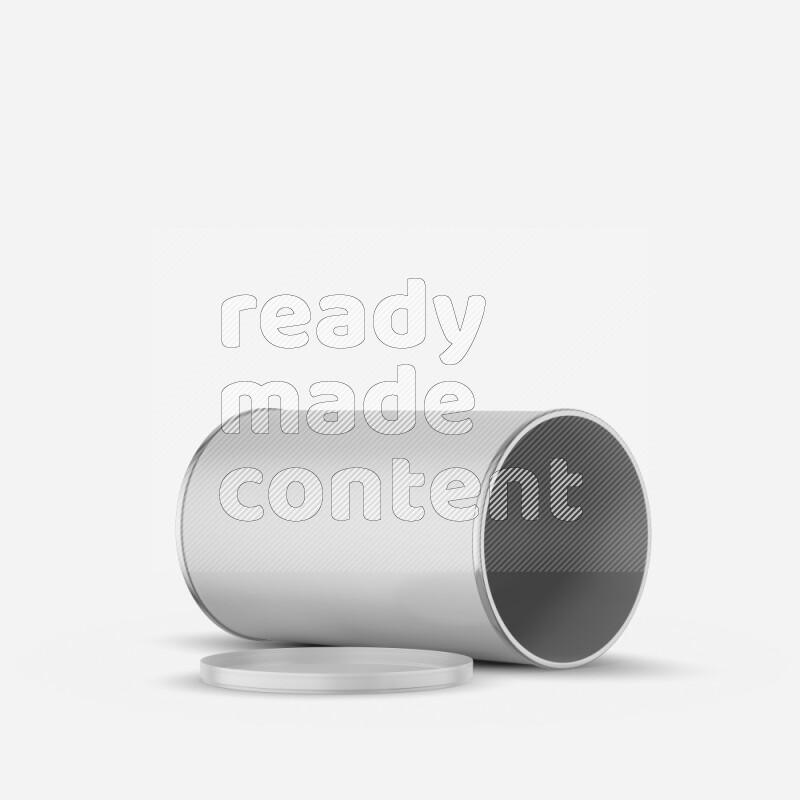 Paper tube mockup with glossy label and plastic cap isolated on white background 3d rendering