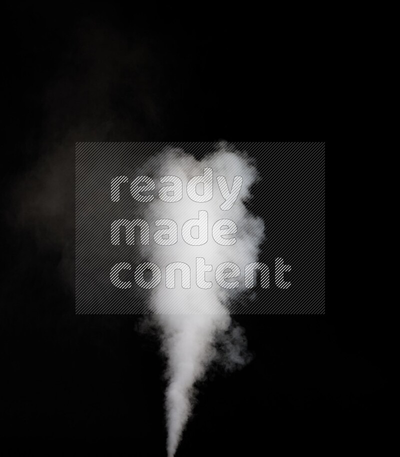 irregular white smoke on black background.