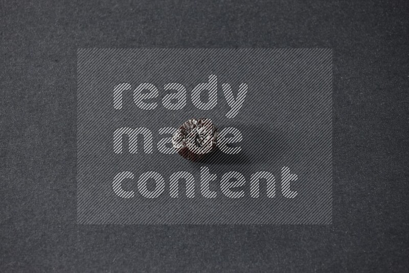 حبة واحدة من البرقوق المجفف على خلفية سوداء