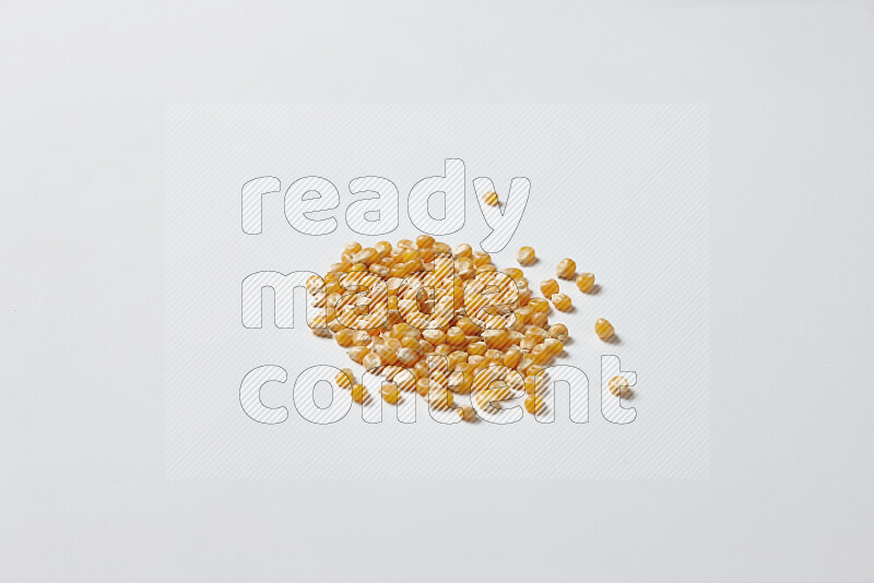 Dry Corn Kernels on white background