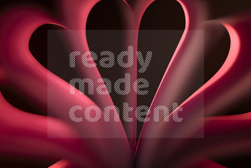 فن تجريدي يعرض منحنيات وتدرجات اللون الأحمر مكونه بضوء ملون