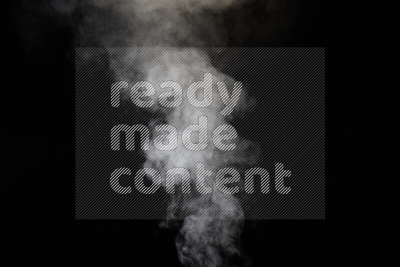 irregular white smoke on black background.