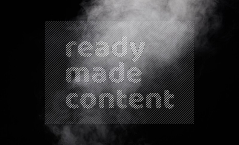 irregular white smoke on black background.