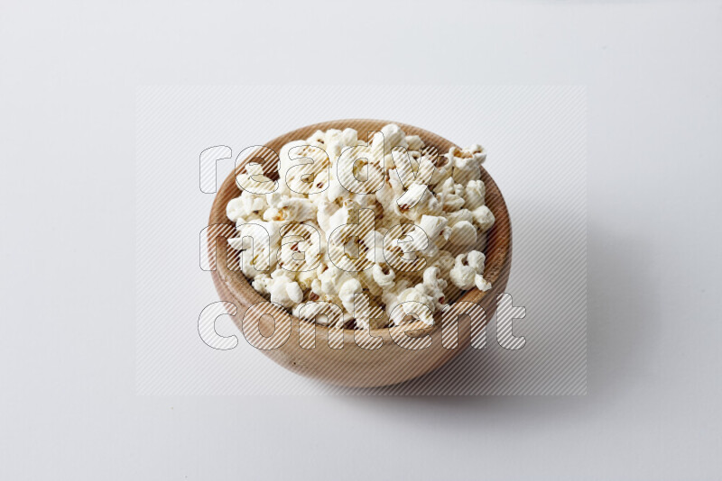 Popcorn snacks on white background