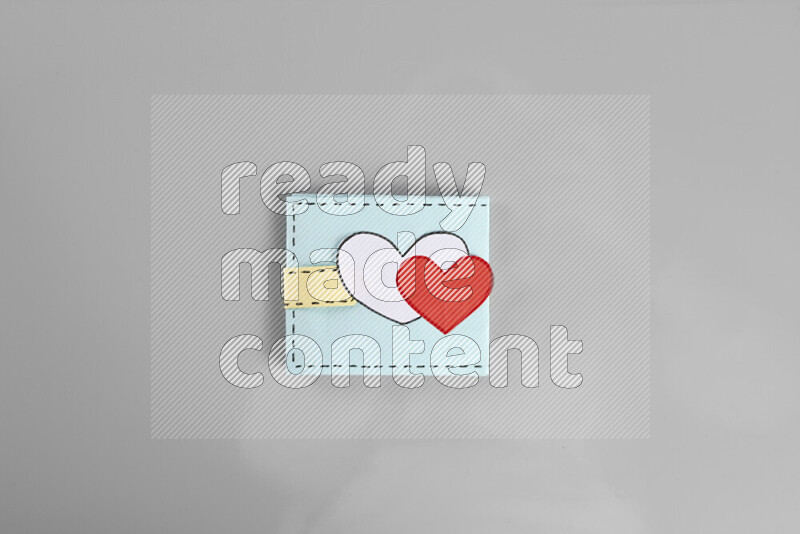 Origami wallet on grey background
