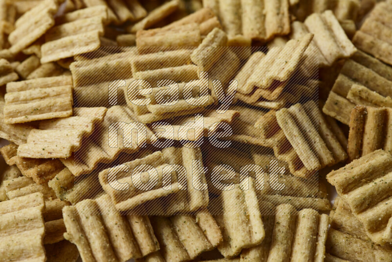 Crackers snacks on white background