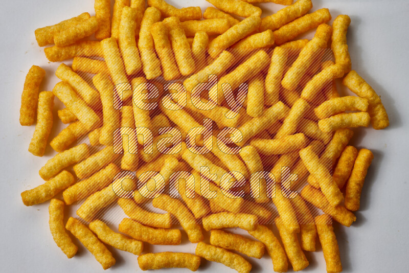 Puffs snacks on white background