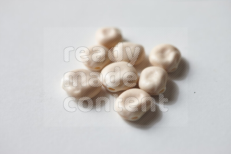 Lupin Beans on white background