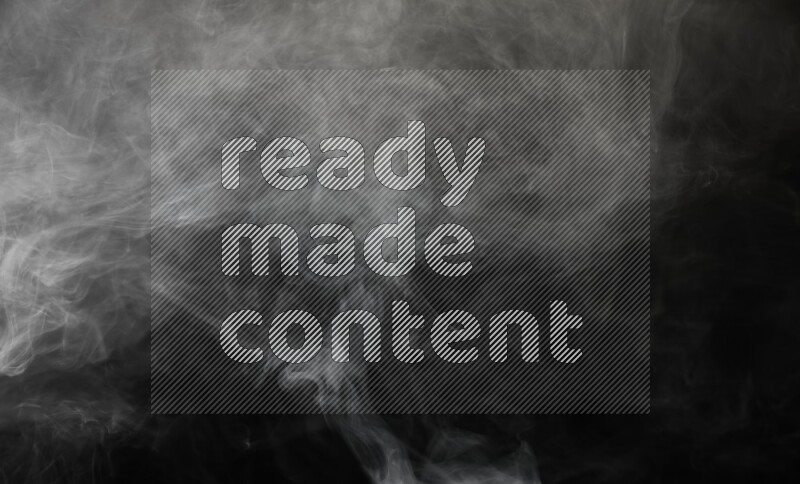 irregular white smoke on black background.