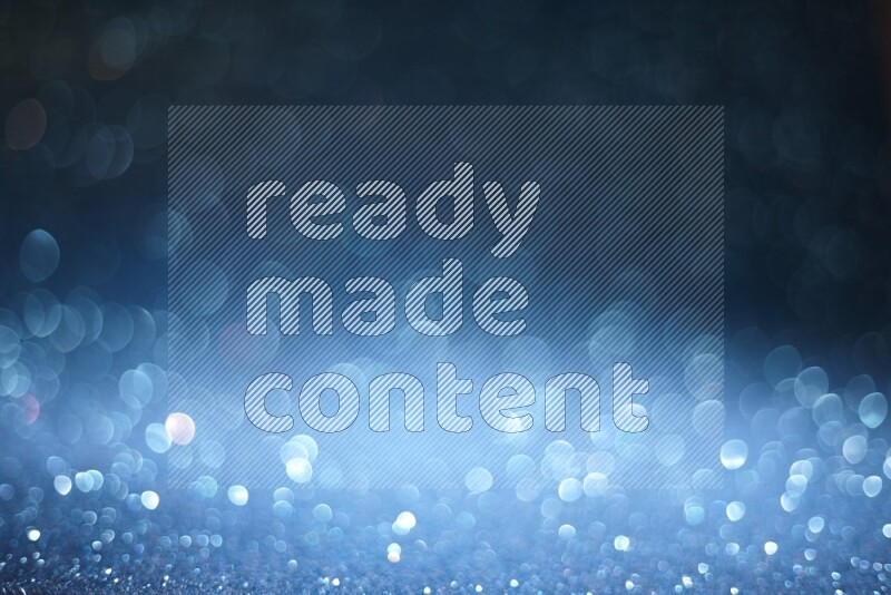 Blue glittery bokeh background