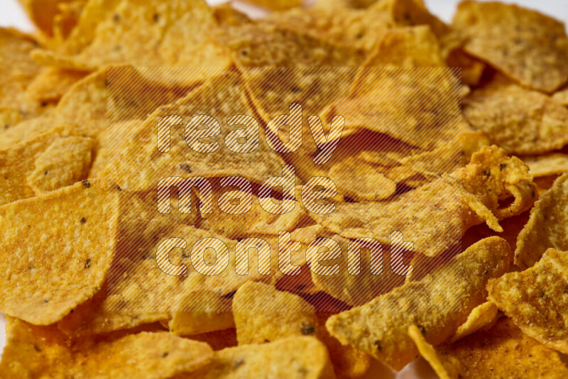 Nachos snacks on white background