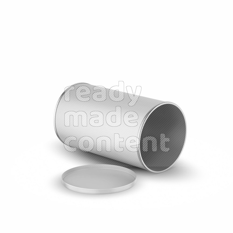 Paper tube mockup with glossy label and plastic cap isolated on white background 3d rendering