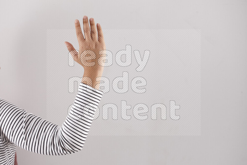 Woman hands gesturing sign language