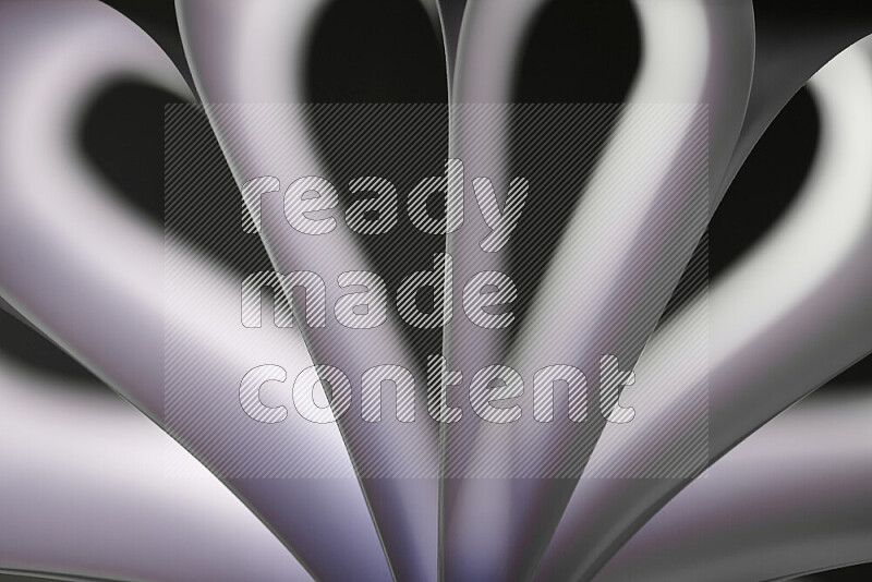 An abstract art piece displaying smooth curves in grey gradients created by colored light