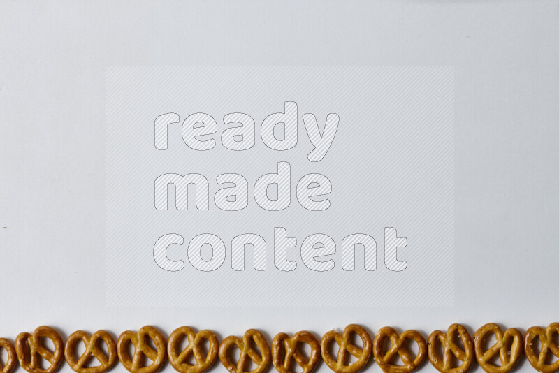 Pretzels snacks on white background