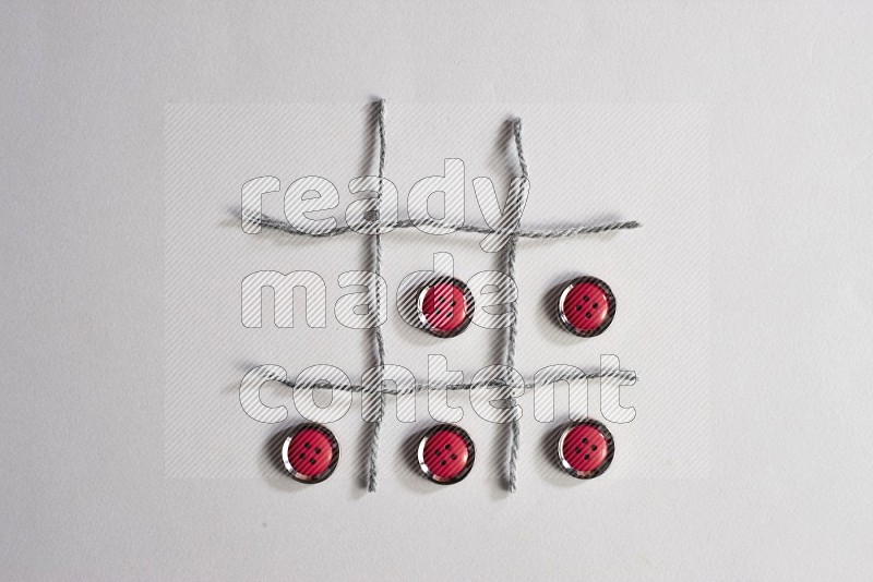 Red buttons on grey background
