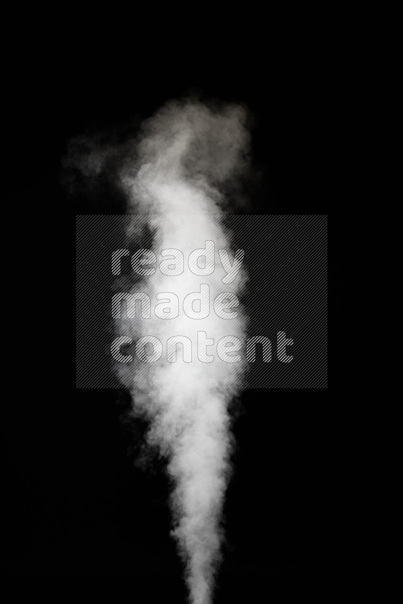 irregular white smoke on black background.