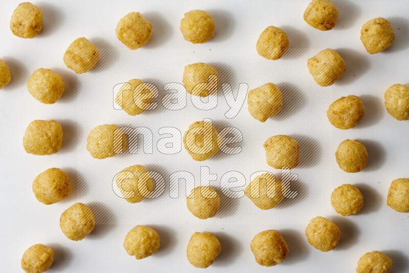 Puffs snacks on white background