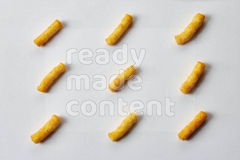 Puffs snacks on white background