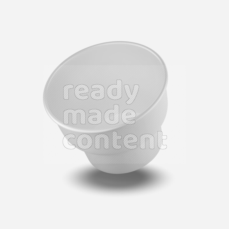 Empty white rough ice cream paper cup mockup isolated on white background 3d rendering