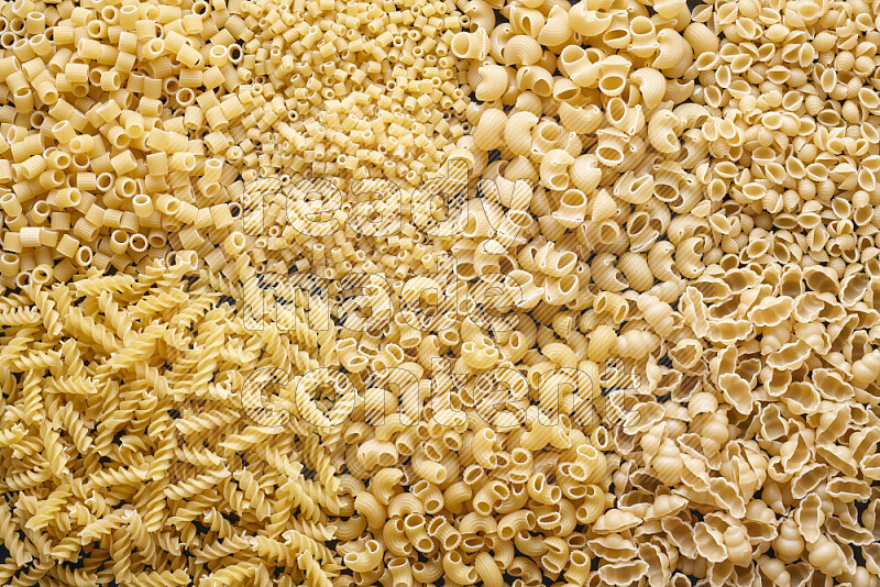 7 types of pasta filling the frame