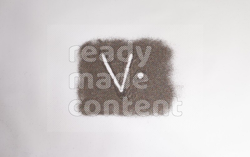 Arabic numbers written with glitter on white background