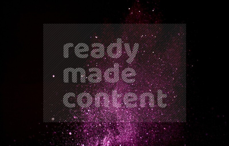 Pink glitter powder isolated on black background