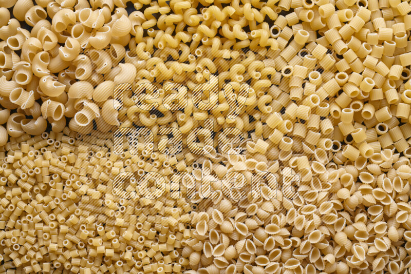 5 types of pasta filling the frame