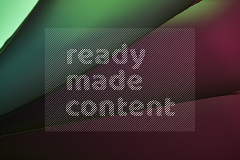 An abstract art piece displaying smooth curves in warm and cold gradients created by colored light