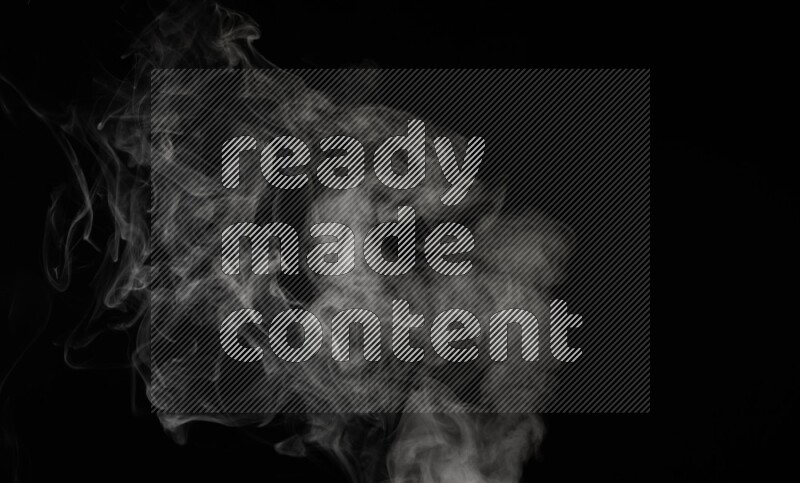 irregular white smoke on black background.