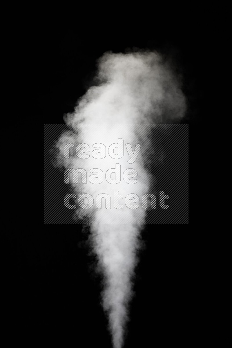 irregular white smoke on black background.