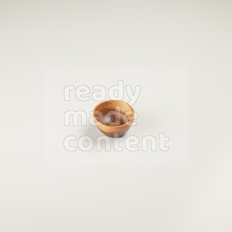 Wooden bowl on white background
