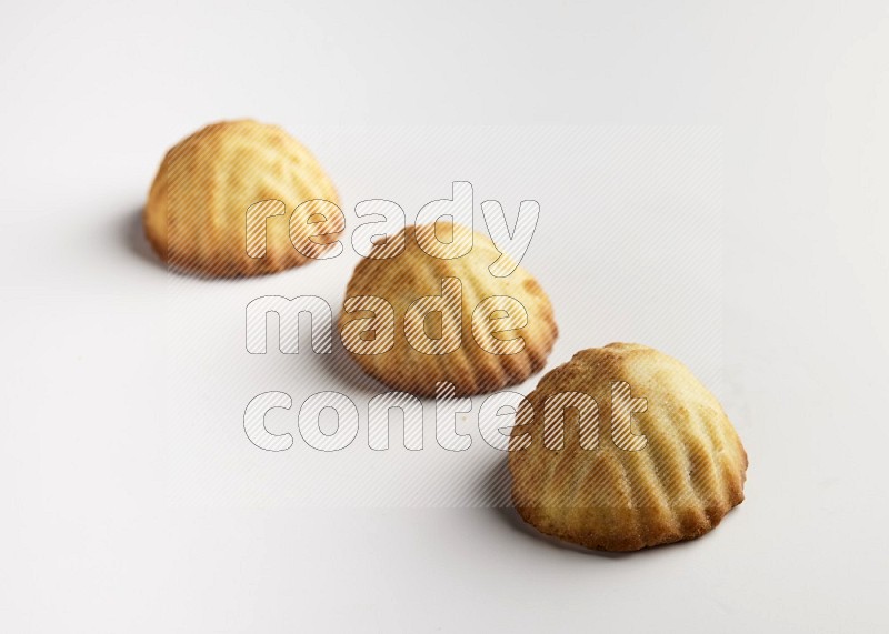 Three Pieces of Maamoul direct on white background