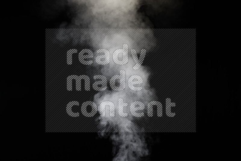 irregular white smoke on black background.