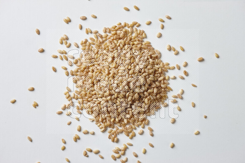 قمح علي خلفية بيضاء