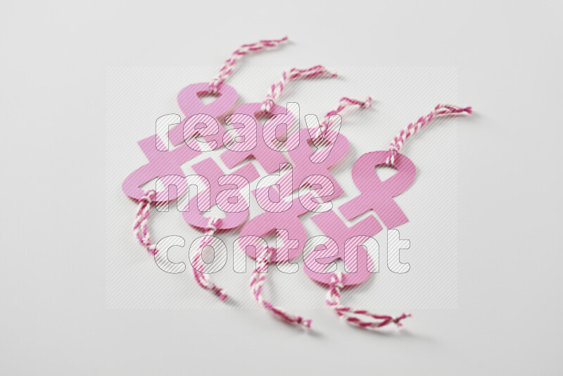 Cancer awareness signs on white background