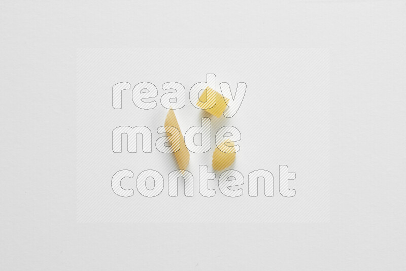 Different pasta types on white background