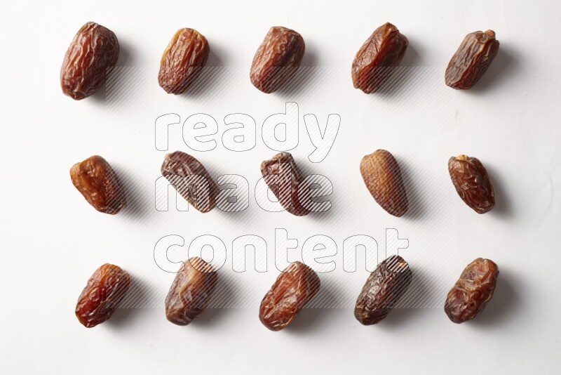 Dates on white background