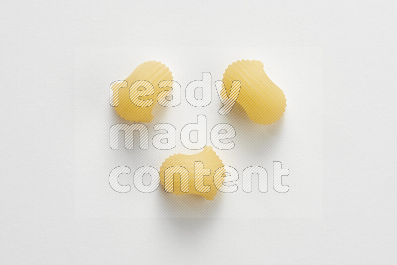 Pipe pasta on white background